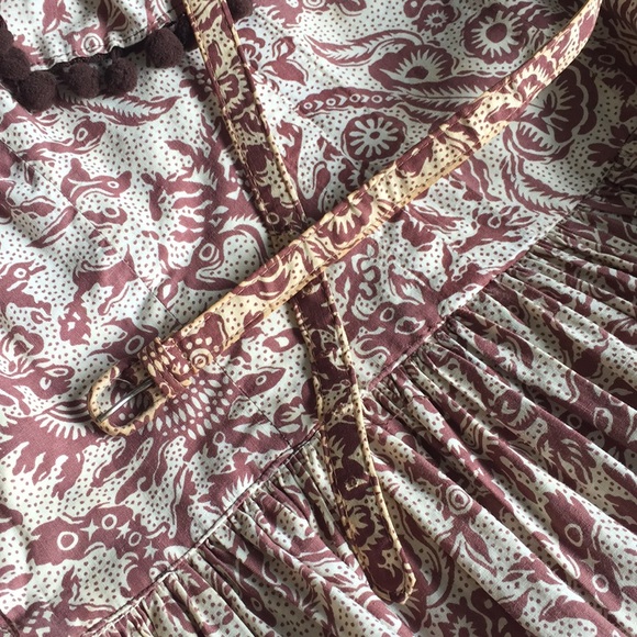 VINTAGE Brown Tiered Dress - Picture 6 of 8